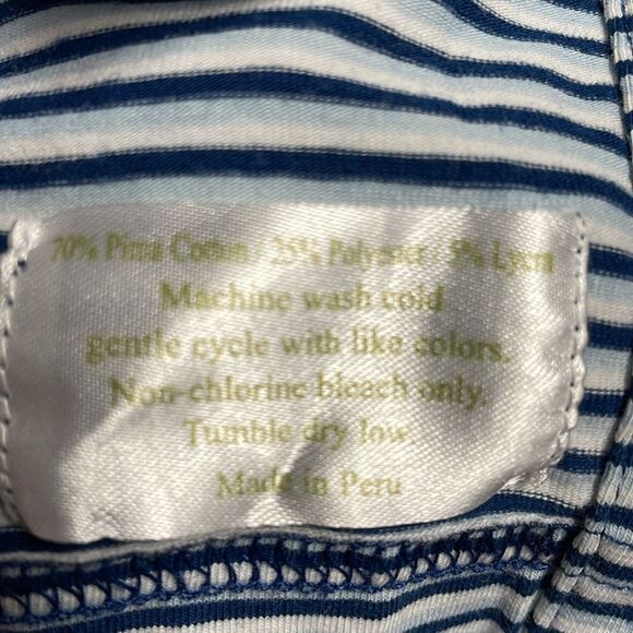 Turtleson Men’s Performance Striped Polo Shirt, Size Large, Blue Striped - Picture 5 of 6